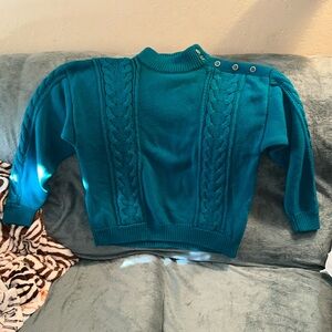 Evian ltd large blue/green acrylic sweater 💕